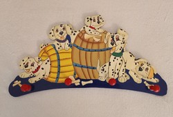 Vintage 101 kiskutya gyerekszobai akasztó, fogas.