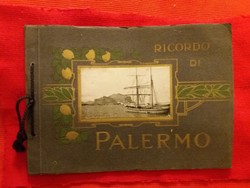 1910.Palermo - korabeli Emlékfüzet könyv antik nyomat képeslapokkal a képek szerint