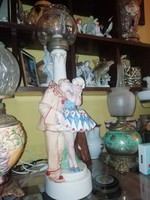 Ritka art deco porcelán lámpa jelzett hibátlan állapotban 65 cm magas