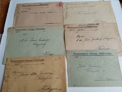 D203758 TISZASZENTIMRE  község elöljáróságától  -  1942-43 - 6 db   levélboríték  Kunhegyes