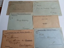 D203760 KUNHEGYES   -  1910-45 - 6 db   levélboríték  Kunhegyes
