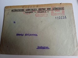D203797  Mezőgazdasági Szövetkezeti Központ  Budapest 1940k  piros gépi bélyegzés  -Kunhegyes