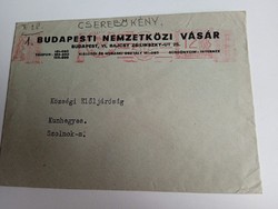 D203798Budapesti Nemzetközi Vásár  Budapest 1940k  piros gépi bélyegzés  -Kunhegyes