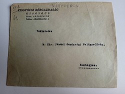 D203781 KISGYÓCS- Kisgyócsi Bérgazdaság -Abádszalók 1940's  - levélboríték  - Kunhegyes