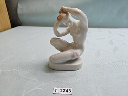 T1743 Aquincum lila törölközős fésülködő akt