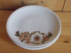 Régebbi virágmintás alföldi porcelán süteményes tányér