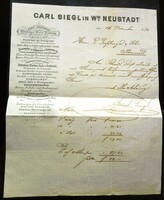 Payment notice from Vienna to Körmend 1875 (for Trefsburger and his son's company)