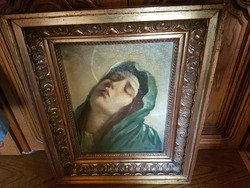 Bardócz Dezső( 1880-1944 )  Mater Dolorosa --szép masszív antik keretében-olaj,vászon  festmény ----