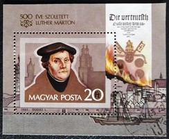 B165p / 1983 Luther Márton blokk pecsételt