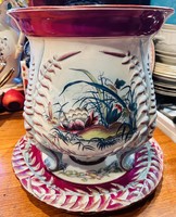 Curiosity!!! Sarreguemines Nenuphar Vase, Flower Holder