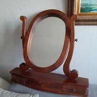 Solid Wood Quality Tuscany Adjustable Mirror with 3 Drawers Jewelry Organizer