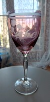 Vintage Iridescent Glass Stemmed Glass