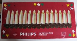 Régi retro Philips karácsonyi égősor