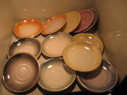 Retro Bodrogkeresztúr coffee, espresso cup saucers set of pieces
