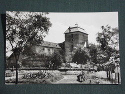 Képeslap,Simontornya, vár,park,látkép,részlet, 1963-