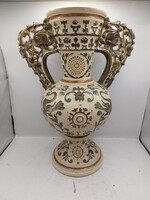 Fischer majolika kerámia diszváza, 33 cm-es magasságú. 8119