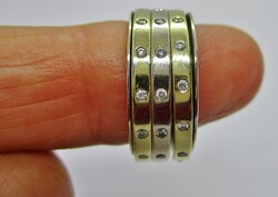 Szépséges vastag  14kt-os arany gyűrű brillekkel 0,42ct 11g Jó ár!!!