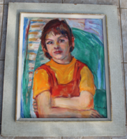 Balogh András aláírással olajfestmény