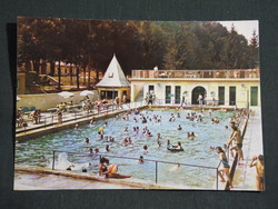 Postcard, Sikonda, spa, beach, pool view, detail, 1969-