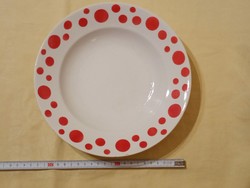 Porcelán falitányér tányér Gránit 23x4cm retro pöttyös