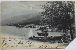 Volosca-Abbazia, Opatija  - látkép éjjel litho  képeslap   1908  HIÁNYOS