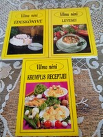 Vilma neni sorozat 3 darabja  szakacskonyv 30 eves