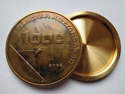 Üzenet érme 1000 Forint 2002 BP BU
