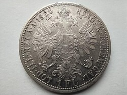 Ausztria Ferenc József .900 ezüst 1 Florin 1886