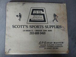 1991. BASEBALL SOFTBOLL  EREDMÉNYKÖNYV -régi ,vintage , retro amerikai sport