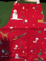 Karácsonyi pamut kötény