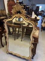 Baroque floral pattern mirror