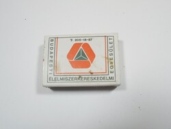 Retro reklám gyufa gyufásdoboz - Budapest Élelmiszerkereskedelmi Egyesület reklám - lengyel gyárt.