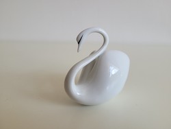 Retro Hollóházi porcelán hattyú mid century
