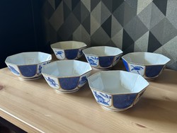 Hollóházi Lynn Chase porcelán tálkák. 6 db, Képcsarnokos