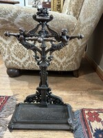Antik barokk bronzosított esernyőtartó