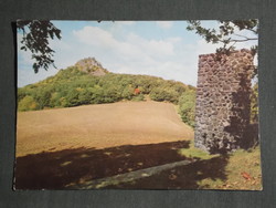 Képeslap,Salgótarján, Salgó várrom látkép,részlet, 1969-