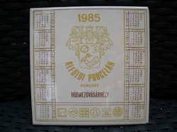 Alföldi Porcelángyár Hódmezővásárhely 1985 csempe naptár