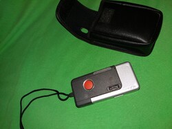 Régi 1980 -s évek eleje AGFA MINI fényképezőgép bőr tokjában a képek szerint