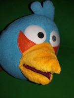 Retro eredeti ANGRY BIRDS - kék ábrándos nyugodt madár plüssfigura 22 cm a képek szerint