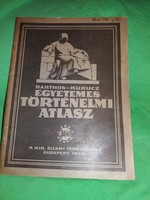 1935. BARTHOS - KURUCZ : Egyetemes Történelem Atlasz a képek szerint Magyar Királyi Térképészet