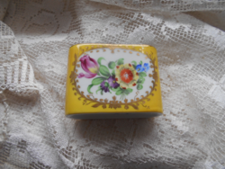 Hand painted Herendi rare fond  flower patterned porcelain cigarette tray1940 year