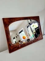 Vintage Leather-Framed Mirror, LV 779
