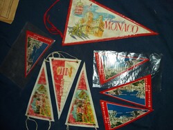 1970 's évek MONACO - Monte Carlo NAGYDÍJ SPORT EMLÉK Forma 1 zászlók 8 db egybea képek szerint
