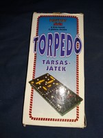 Retro magyar kisipari POPTOY TORPEDO társasjáték dobozával a képek szerint