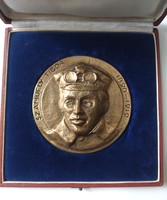 Hetés György - Szamuely Tibor emlékérem, bronz plakett