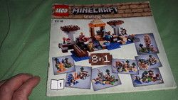 LEGO MINECRAFT 21116.számú játék készlet ÖSSZEÁLLÍTÁSI, INSTRUKCIÓS füzete a képek szerint