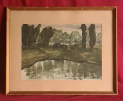 Zajti Ferenc (1886 - 1961) : Folyópart