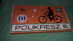 Régi " POLIKRESZ III. " OKTATÓ KRESZ TÁRSASJÁTÉK - POLIKÉMIA - MŰKÖDIK ! a képek szerint