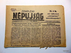 1947 október 5  /  ZEMPLÉNI NÉPUJSÁG  /  Ssz.:  22236