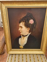 Bidermeier női portré